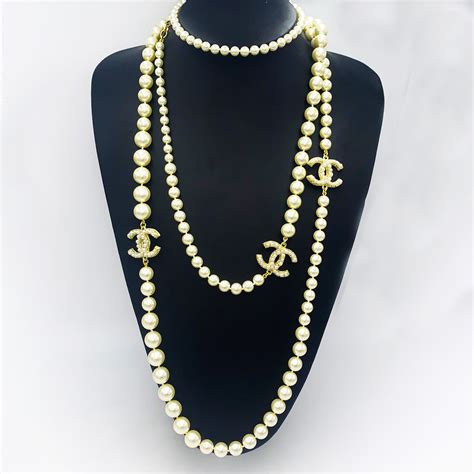 chanel pearls|chanel necklace online shop.